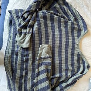 Aerie Striped Blue and Green Sweater
